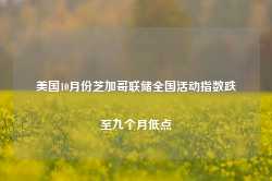 美国10月份芝加哥联储全国活动指数跌至九个月低点