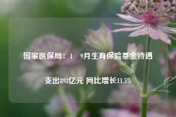 国家医保局：1―9月生育保险基金待遇支出893亿元 同比增长11.5%