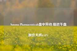 Sonoma Pharmaceuticals盘中异动 临近午盘股价大跌6.51%