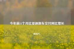 今年前11个月比亚迪新车交付同比增长40.02%