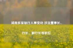 湖南多家银行人事变动 涉及董事长、行长、副行长等职位