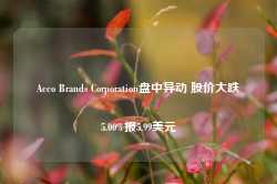 Acco Brands Corporation盘中异动 股价大跌5.00%报5.99美元