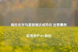 陶氏化学与麦格理达成协议 出售墨西哥湾资产40%股权