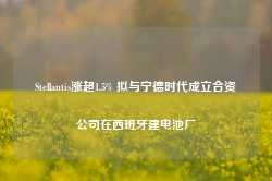 Stellantis涨超1.5% 拟与宁德时代成立合资公司在西班牙建电池厂