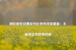 微软股东投票反对比特币投资提案：不能保证会获得回报